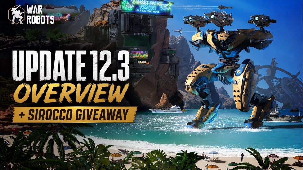 War Robots Update 12.3 'Sun, Sea, Steel': Robot Baru Fang dan Titan Sirocco Meluncur