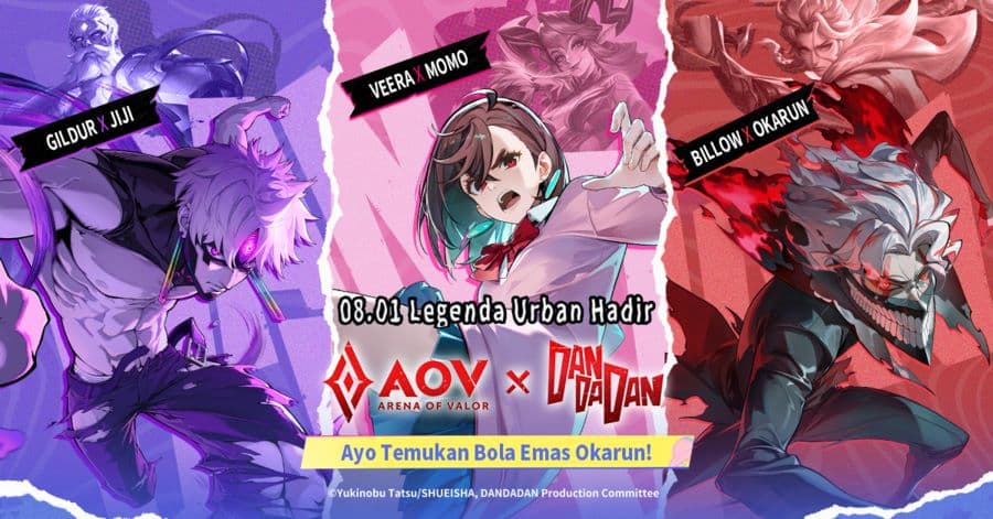 Arena of Valor x DAN DA DAN Resmi Hadir, Veera dan Billow Kenakan Skin Spesial